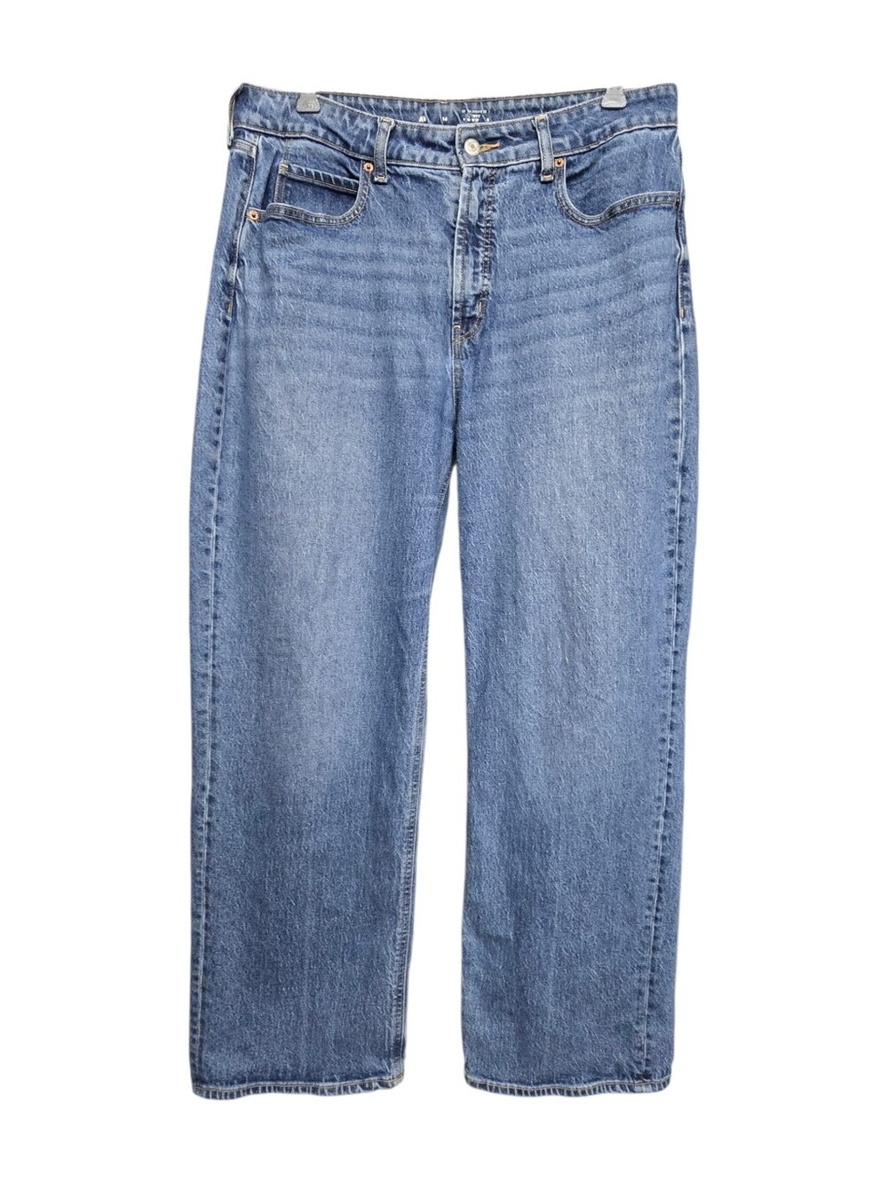 Old Navy Curvy Extra High-Rise Wide-Leg Jeans Sz 14 Medium Wash